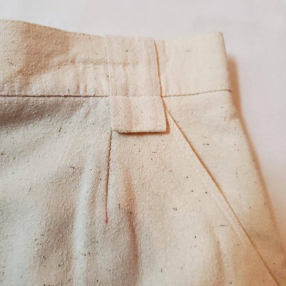 Natural Pure Silk West German Vintage Cream Skirt - Picture 10 of 10